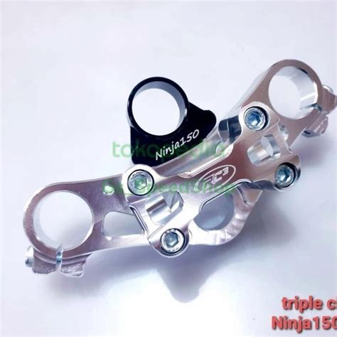 Jual HARGA DISC Triple Clamp Segitiga Atas RC3 Ninja 150 R SS Berikut