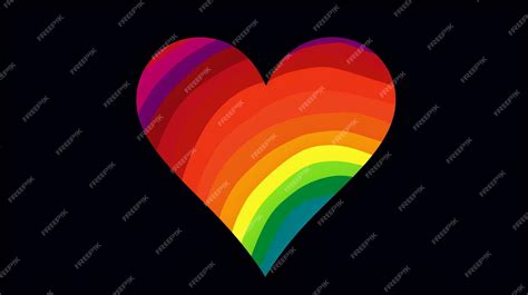 Premium Photo Lgbt Pride Month Concept Illustration Rainbow Heart And Homosexual Rainbow Love