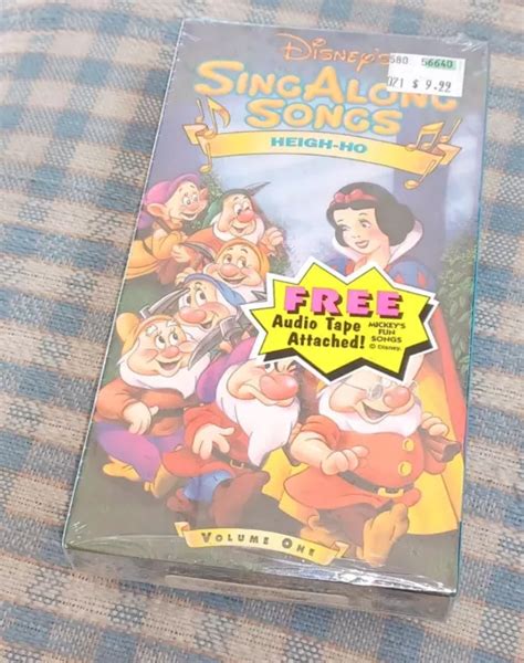 DISNEY SING ALONG Songs Snow White Heigh Ho VHS Video Tape Volume One W