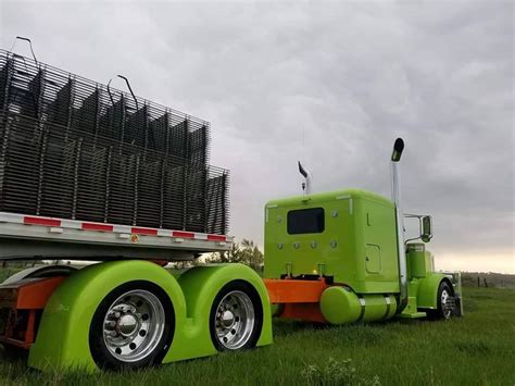 Badass Peterbilt Truck In A Lush Green Field