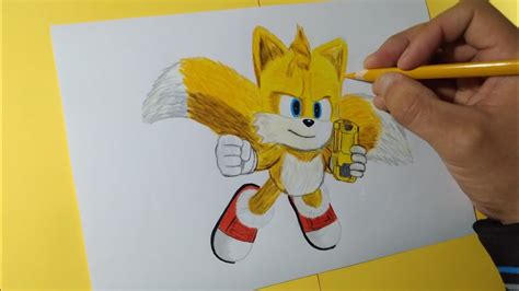 Cómo Dibujar A Tails Sonic 2 La Película How To Draw Tails Youtube