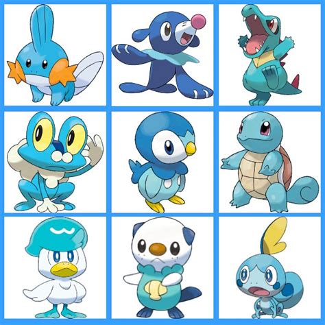 Pokemon Water Type Starters