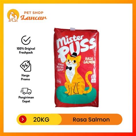 Jual Makanan Kucing Mister Puss 20kg Cat Food Salmon Shopee Indonesia