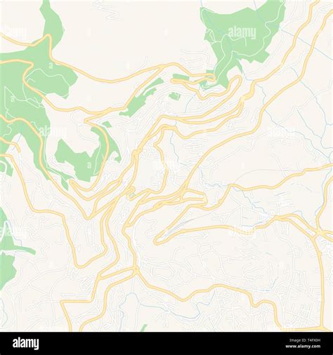 Printable map of Grasse, France with main and secondary roads and ...