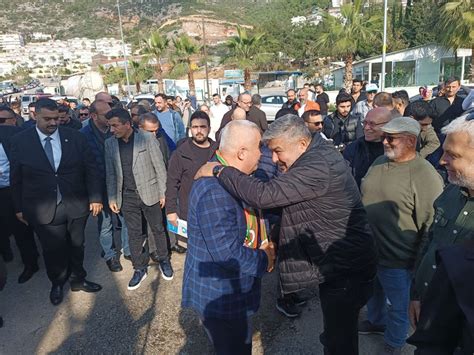 İyİ Parti Alanya Belediye Başkan Adayı Mehmet Şahine Coşkulu Karşılama