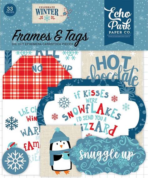 Echo Park Celebrate Winter Ephemera Frames Tags CW162025 Paperpads Nl