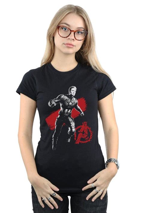 T Shirts Avengers Endgame Mono Captain America Cotton T Shirt Marvel