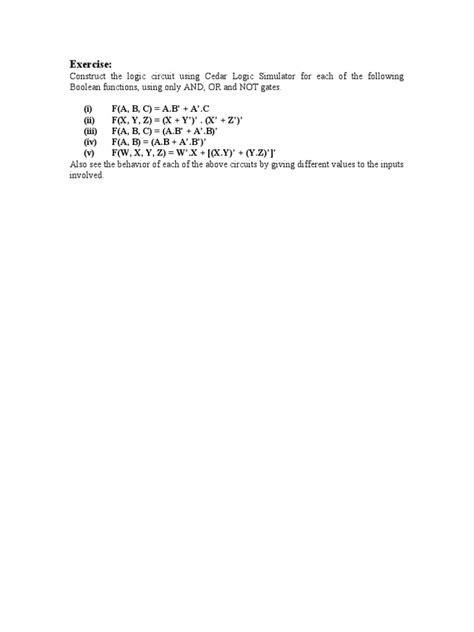 Cedar Logic Simulation - LAB 1 | PDF