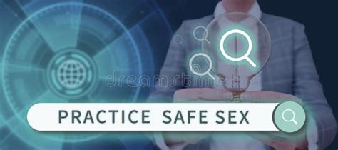 Inspiration Showing Sign Practice Safe Sex Internet Concept