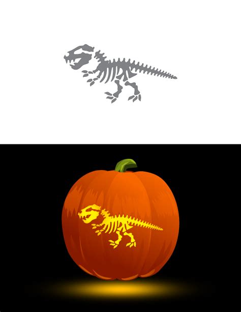 Dinosaur Pumpkin Stencil Printable