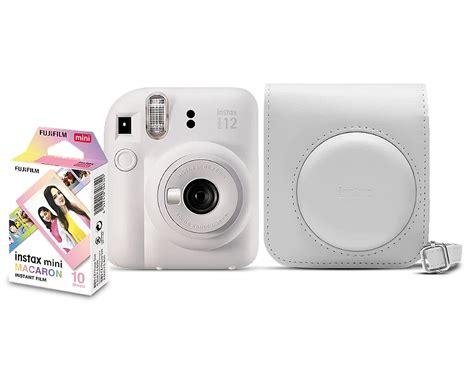 Kit Câmera Instax Mini 12 Branca Bolsa e 10 filmes Fujifilm Senzu