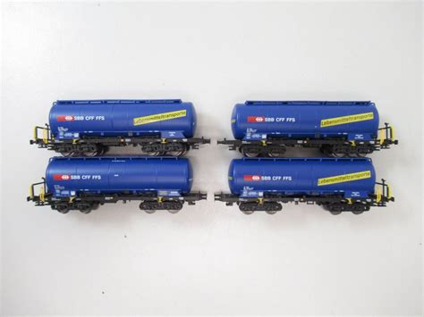 Hobbytrain 2x H23485 4er Set Silowagen Uacs SBB Cargo Spur N Kaufen