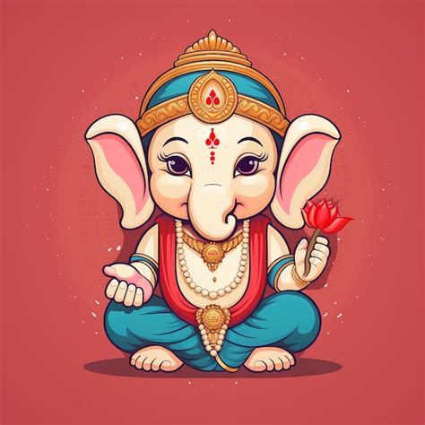 Premium AI Image Ganesha Illustration