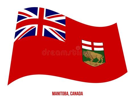 Manitoba Flag Waving Vector Illustration on White Background. Provinces ...