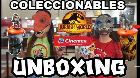 Comprando Los Vasos Con Figurin Jurassic World Dominion Cinemex Youtube