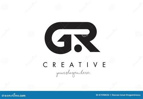 Letra Logo Design Da GR Tipografia Na Moda Moderna Criativa