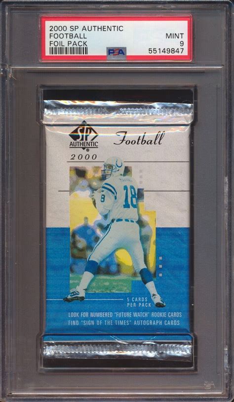 2000 Sp Authentic Football Foil Pack Psa 9 Ebay