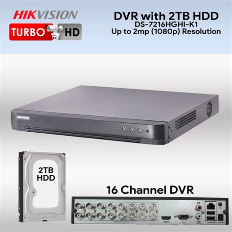 Hikvision Turbo Hd Dvr 16 Channel With Or W O Hdd Hard Disk 500gb 1tb