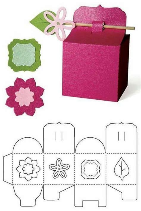 Caja Cuadrada Bonita De Cartón Para Regalo Paper Diy