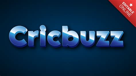 Cricbuzz Efecto Estilo Tecnológico Generador de Efectos de Texto