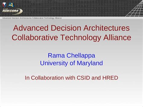 PPT Advanced Decision Architectures Collaborative Technology Alliance