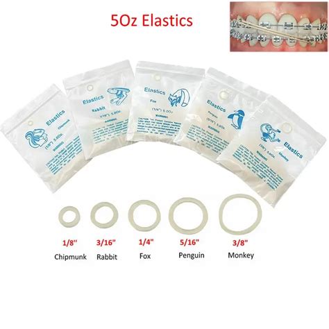 Di S Per Elastik Lateks Parantez Lastik Bantlar 5Oz Ortodontik Ligation