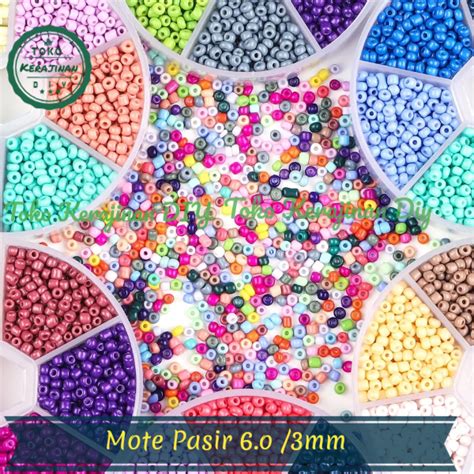 Jual Mote Manik Payet Pasir 6 0 4mm Bahan Kerajinan Menjahit Dan