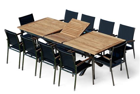 Gartengarnitur Edelstahl Teak Set Ausziehtisch X Cm