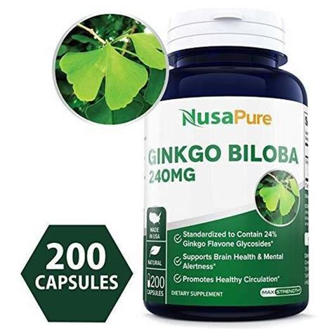 Ginkgo Biloba Extracto Estandarizado De 240 Mg Por Caps 200 Envío gratis