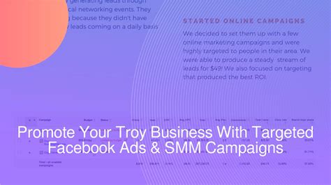 Calam O Promote Your Troy Business With Targeted Facebook Ads Smm