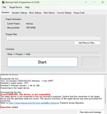 Not Able To Flash RL78 Forum RL78 MCU Renesas Engineering Community