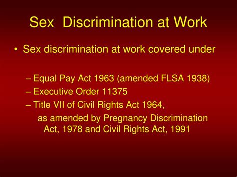 Ppt Sex Discrimination At Work Powerpoint Presentation Free Download Id6389264