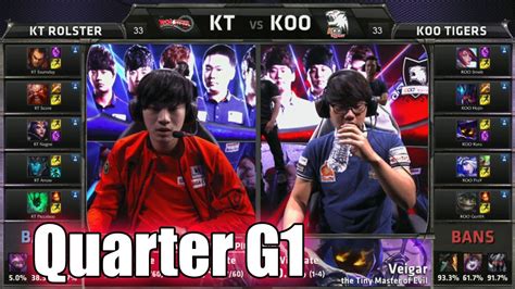 Kt Rolster Vs Koo Tigers Game Quarter Finals Lol S World