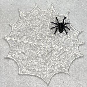 Lace Web & Spider free Standing Lace A Finished Embroidery Product, Not a Design File or Pattern ...