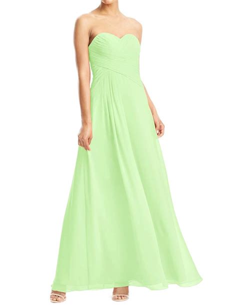 Jaeden Bridesmaid Dress Prom Dresses Long Sweetheart Chiffon Formal