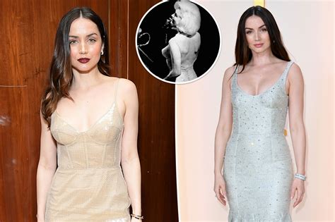 Ana De Armas Encarna Marilyn Monroe Em Vestido Nude No Oscar 2023 USA