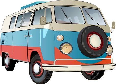 Hippie clipart camper van vw, Hippie camper van vw Transparent FREE for ...