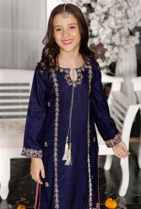 Buy Gulnoor Raw Silk Shalwar Kameez 3 Piece For Girls By Modest In