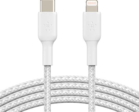 Belkin BOOST CHARGE Lightning USB C Kaapeli Punottu 2m Valkoinen