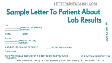 Sample Letter To Patient About Lab Results Youtube