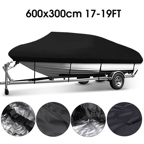 Waterproof And Sunscreen Trailerable Boat Cover Fits V Hull Boats