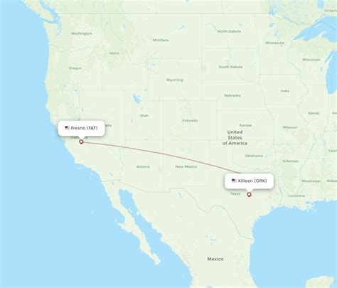 All Flight Routes From Fresno To Killeen Fat To Grk Flight Routes