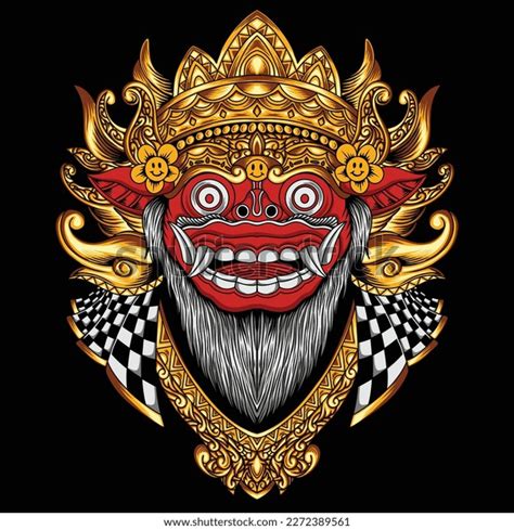 Barong Bali Vector Illustration Artwork Character Stock Vector Royalty Free 2272389561