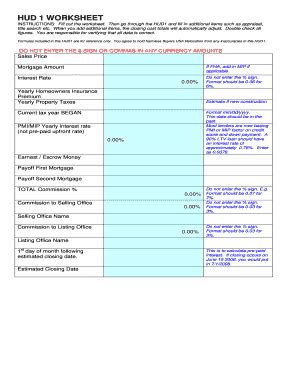 Hud Rent Calculation Worksheet