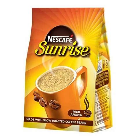 Brown Nescafe Sunrise Coffee Powder Packet Packaging Size Gram At