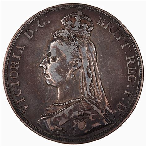 Coin Crown Queen Victoria Great Britain 1890