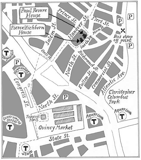 Paul Revere Midnight Ride Map