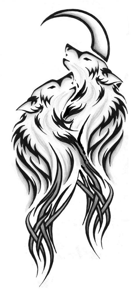 Ide Penting Wolf Tattoo Art Drawings Gambar Hewan