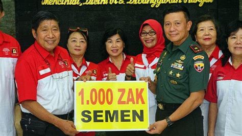 Inti NTB Serahkan 1 000 Zak Semen Ke Korem 162 WB Untuk Bedah Rumah