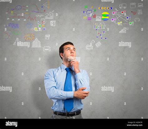 Thinking Business Man Stock Photo Alamy